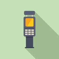 Parking meter showing time remaining on display vector