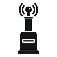 Sensor tower emitting wifi signal icon simple style vector