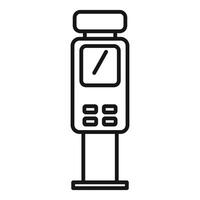 Parking meter machine accepting contactless payment using nfc technology vector