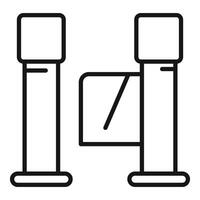 Turnstile gate access control system allowing entry vector