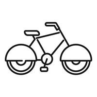 Cruiser bicycle with balloon tires and simple frame design vector