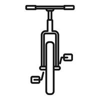 Front view of a unicycle balancing on one wheel vector