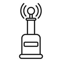 Wifi router emitting signal icon outline style vector
