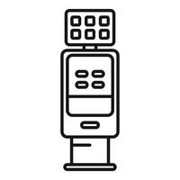 Parking meter machine accepting contactless payment using nfc technology vector
