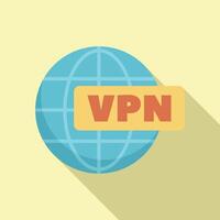 Global vpn network protecting user data and privacy vector