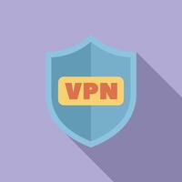 Vpn shield providing secure connection for online privacy vector