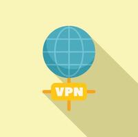 Global vpn network connecting world securely providing online privacy vector