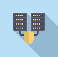 Shield protecting server racks sharing data connection vector