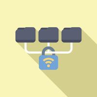 Secure wifi network protecting data folders with locked encryption vector