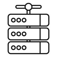 Server room icon showing data storage using hardware vector