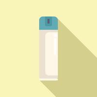 Spray bottle standing on yellow background with shadow vector