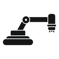 Industrial robot arm operating with precision and speed vector