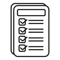 Checklist icon representing completed tasks, achieving goals vector