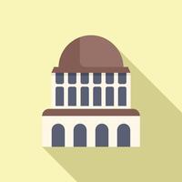 Parliament building with columns and big dome is representing government vector