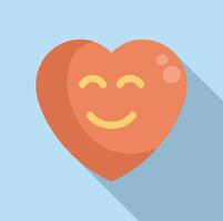 Heart shape is smiling expressing love and happiness vector