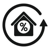 House price increasing showing growth in real estate market vector