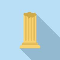 Antique column showing deterioration from time passing vector