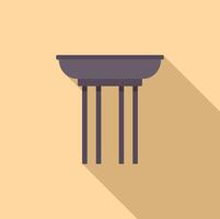 Antique column showing classical architecture style vector