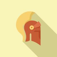Ancient greek helmet representing courage and strength in minimalist design vector