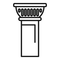 Antique column icon representing classical architecture and history vector