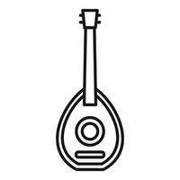 String instrument lute playing music icon vector