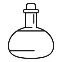 Round bottom flask containing chemical substance for experiment vector