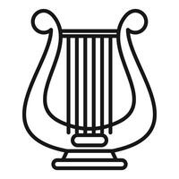 Ancient greek lyre string instrument for music playing vector