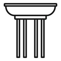 Ancient greek column icon representing classical architecture and history vector