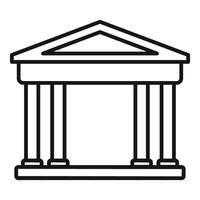 Ancient greek building facade with columns and pediment vector