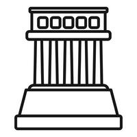 Greek columns icon representing ancient architecture and history vector
