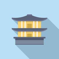 Traditional asian pagoda building representing buddhist temple architecture vector