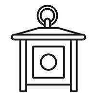 Round handle lantern icon showing light and illumination vector
