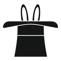 Magician top hat with rabbit ears emerging is appearing vector