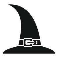 Simple icon of a witch hat with buckle vector