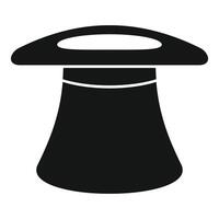 Magician top hat creating illusion with magic trick vector