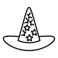 Wizard hat with stars showing magic and fantasy vector