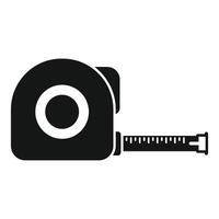 Measuring tape icon showing measuring length and distance vector