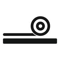 Textile roll icon representing fabric production process vector