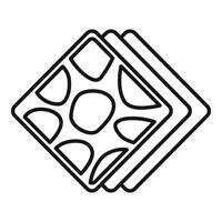 Stack of paving slabs icon representing construction and flooring vector