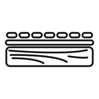 Orthopedic mattress layers showing memory foam icon vector