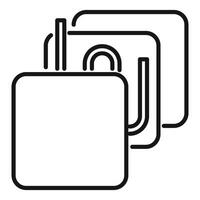 Cpu chipset icon showing computing power vector