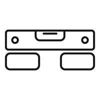 Spirit level tool icon showing horizontal alignment vector