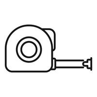 Measuring tape icon showing length measurement tool vector