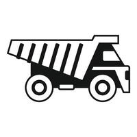 Big mining dump truck transporting coal from mine vector
