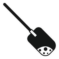 Soil sample being collected with shovel for analysis vector