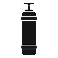 Gas cylinder icon showing butane or propane container vector