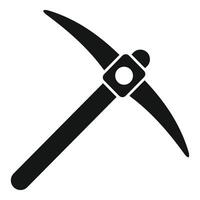 Blacksmith pickaxe forging metal tool with wooden handle vector