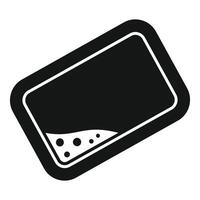 Black glyph soap icon representing hygiene and cleanliness vector