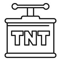 Black and white box with the letters TNT on it vector