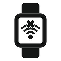 Smart watch showing no wifi connection icon vector